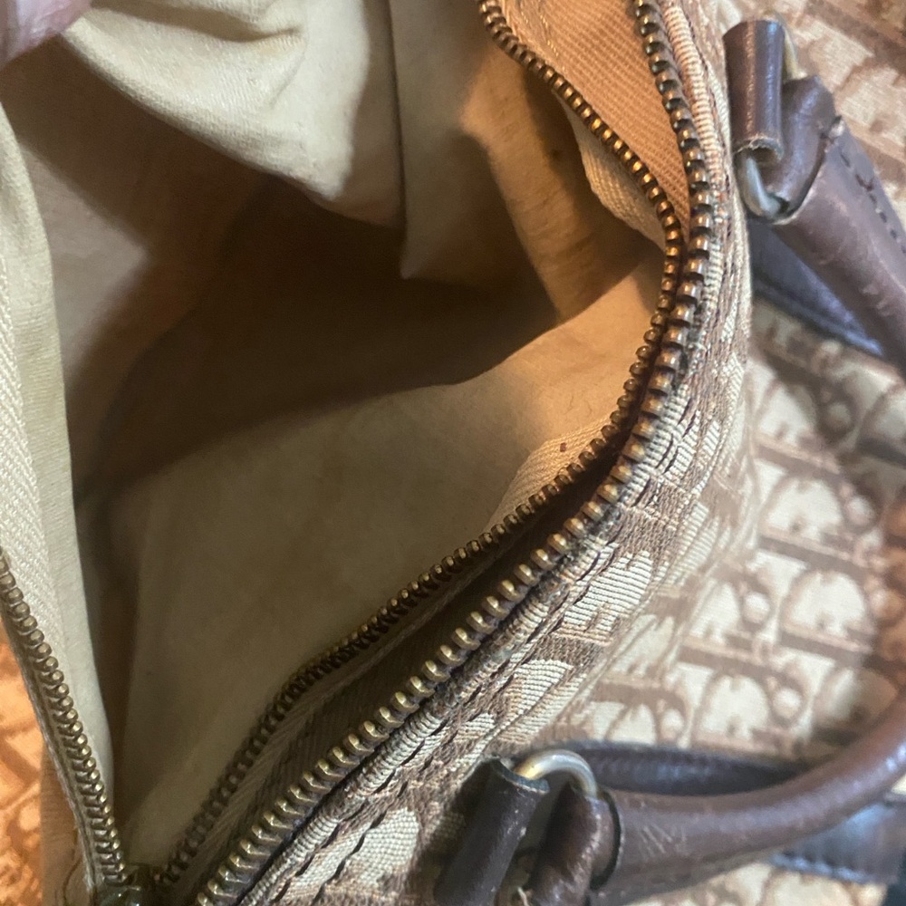 (Authentic)Christian Dior Beige Monogram Tote - Picture 7 of 13